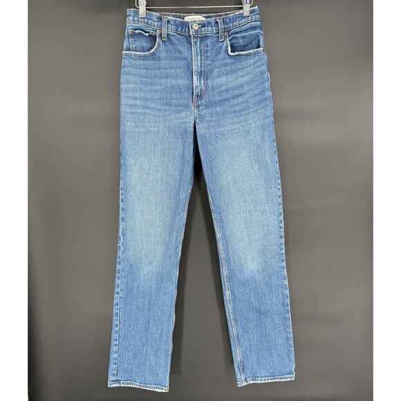 Abercrombie & Fitch Women's The 90's Straight Ultra High Rise Jeans 27 Med Wash - Picture 1 of 13